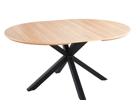 Extendable Round Dining Table - Oak