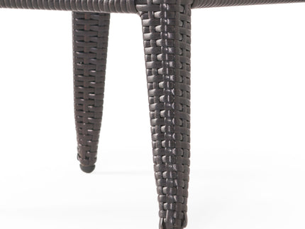 Outdoor Modern Rattan Swivel Barstool With Tapered Legs - Beige / Multibrown