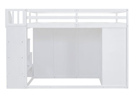 Loft Bed With Built In Wardrobes, Cabinets And Drawers