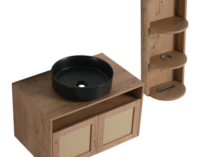 Bathroom Vanity & Art Sink And Storage Rack, Float Mounting Design