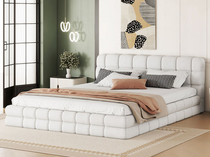 Upholstered Platform Bed With Headboard