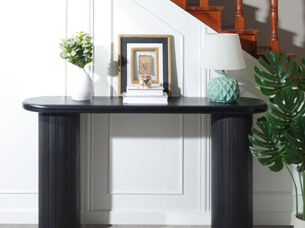 Fluted Cylinder Console Table - Black