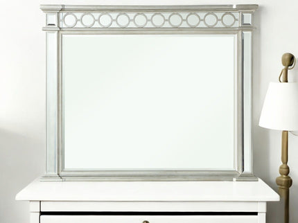 Varian - Mirrored Designed Mirror - Silver