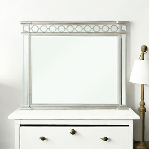 Varian - Mirrored Designed Mirror - Silver