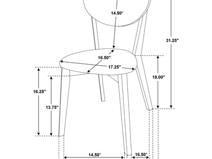 Mid-Century Modern Upholstered Dining Chair (Set of 2)