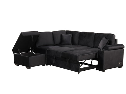 Sleeper Sofa Bed, 2 In 1 Pull Out Sofa Bed L Shape Couch With Storage Ottoman For Living Room, Bedroom Couch And Small Apartment
