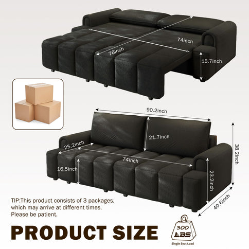 4 Seater Modern Couch With Seats Storage