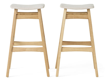Modern Bar Stool Set With Upholstered Seating