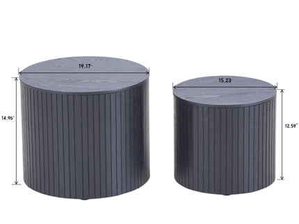 Handcrafted Nested Table Set, 2 Pieces