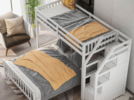 Loft Bed With Staircase And Storage