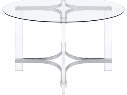 Uptown - 5 Piece Round Dining Set - Chrome