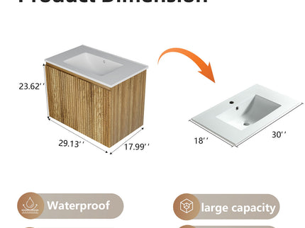 Folding Wall Cabinet With Creamic Sink