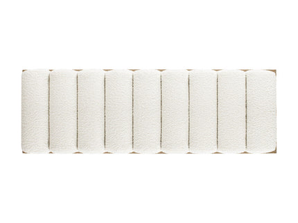 Bella - Upholstered Modern Accent Bench - Ivory White