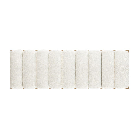 Bella - Upholstered Modern Accent Bench - Ivory White