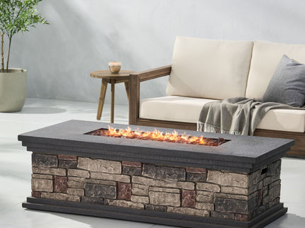 Fire Pit With Lightweight Concrete And Steel Frame