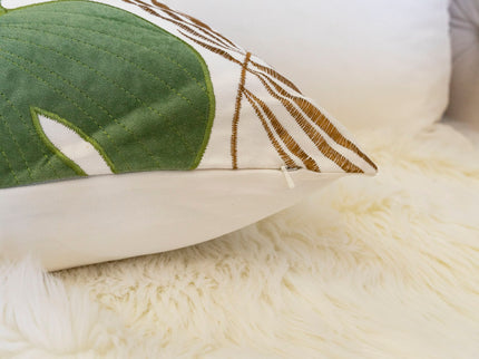 Autumn Vibes Leaf Accent Pillow