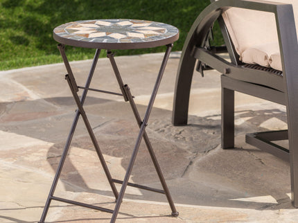 Silvester - End Table - Beige / Black