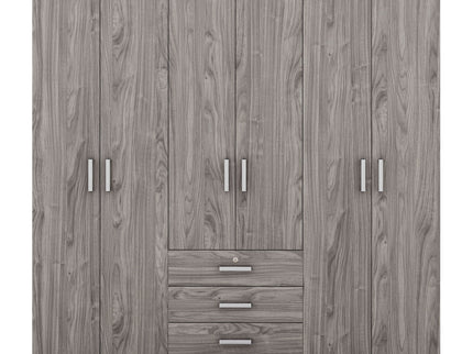 6 Doors Wardrobe Storage For Bedroom, With Big Drawers