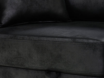 Upholstered Sectional With Pull-Out Bed And Chaise Storage