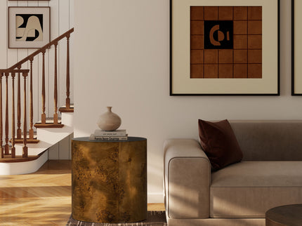 Nebula - Accent Oval Pillar Side Table