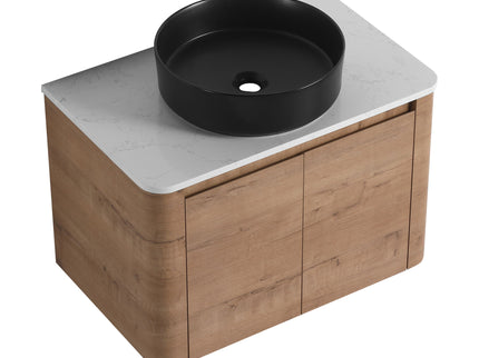 Wall Mounted Bathroom Vanity & Art Sink & 1 Soft Close Door