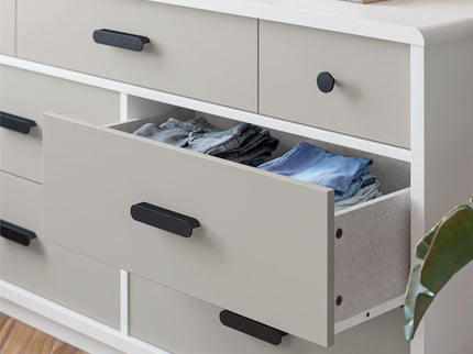 Valencia - 7 Drawer Wide Dresser - Taupe