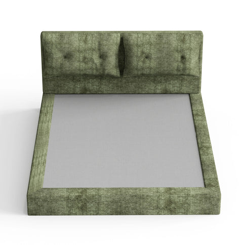 Airframe - Upholstered Bed Frame With Double Layered Upholstered Headboard