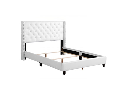Upholstered Nailhead Trim Chic Bed