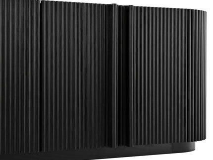 TV Stand With Fluted Tambour Style Door