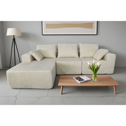 Corner Combination Sofa Sectional Couch With Soft Fabric