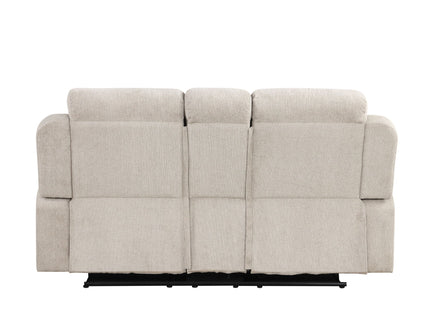 Galya - Motion Loveseat With Console - Light Gray
