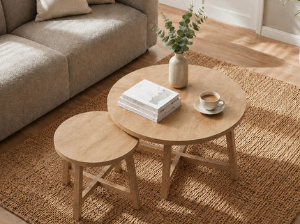 Round Nesting Stackable Tables For Living Room