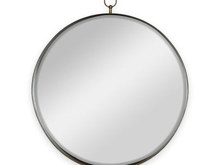 Round Mirror, Circle Mirror With Iron Frame For Living Room Bedroom Vanity Entryway, Hallway