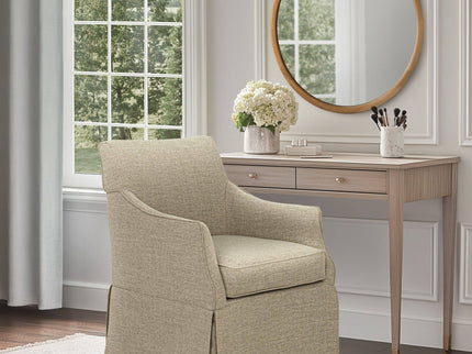 London - Upholstered Skirted Dining Arm Chair