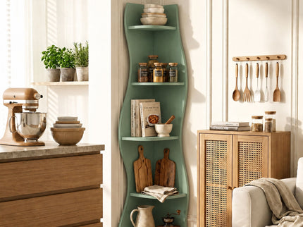5 Tier S - Shaped Corner Shelf For Living Room