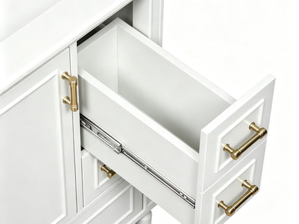 Modern Bathroom Vanity With Sink, Soft Close Doors, 3 Drawers