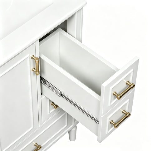 Modern Bathroom Vanity With Sink, Soft Close Doors, 3 Drawers