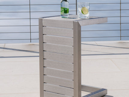 Aluminum Outdoor C - Shaped Side Table For Patio