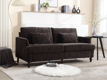 Mid Century Modern Fabric Loveseat Sofa, 2 Seat Upholstered Couch