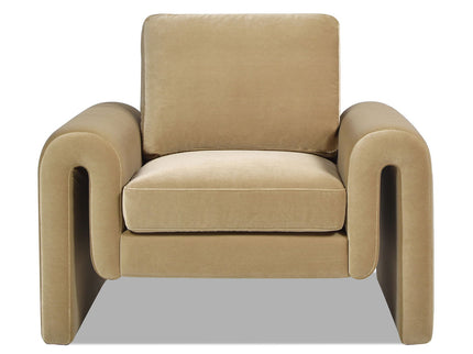 Mason - Arched Arm Chair - Camel Brown Beige