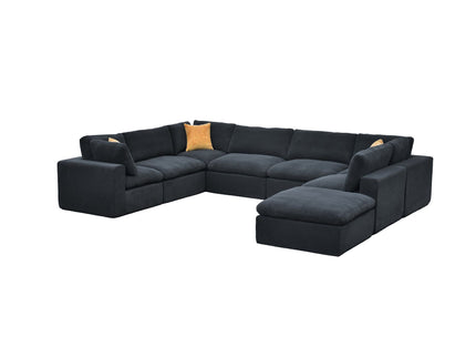 Custom Configuration Modular Sectional With Toss Pillows