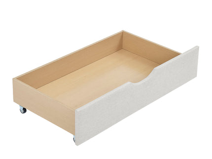 Upholstered Tufted Daybed With Drawers, Waved Arms