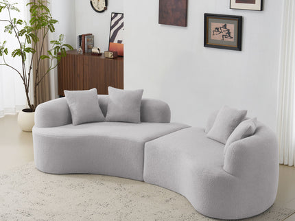 Curved 4 Seater Full Compression Sponge Sofa