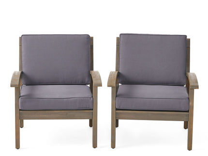 Peyton Club Chair Outdoor Seating Acacia Wood 32.25 X 28.00 X 31.25"