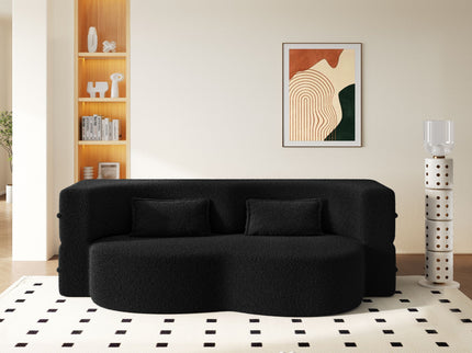 Modern Floor Sofa With 2 Pillows, Twin Size For Living Room
