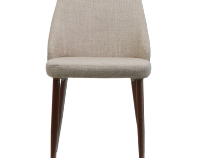 Modern Dining Chair With Iron Legs And Wood Finish