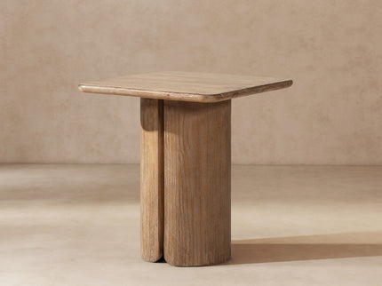 Sonoma - Square Pedestal Side Table - Antique Brown