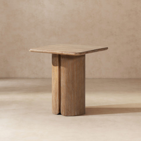 Sonoma - Square Pedestal Side Table - Antique Brown