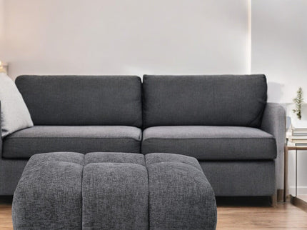 Chosen - Chenille Ottoman - Gray