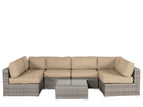 Beige / 2 Pc. U-Shaped Sectional, Table
